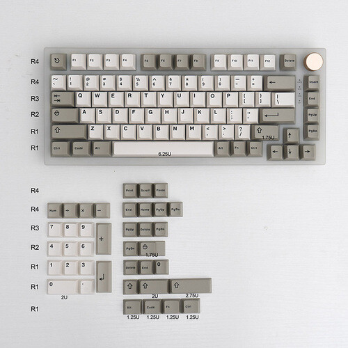 GMK Copy Icon 8008 Grey White Keycap Cherry Profile ABS Set for Cherry MX