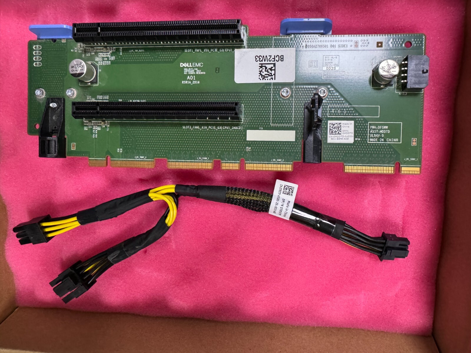 New DELL R740 R740XD GPU Power Extension Card MDDTD 0MDDTD w/Cable TR5TP 0TR5TP