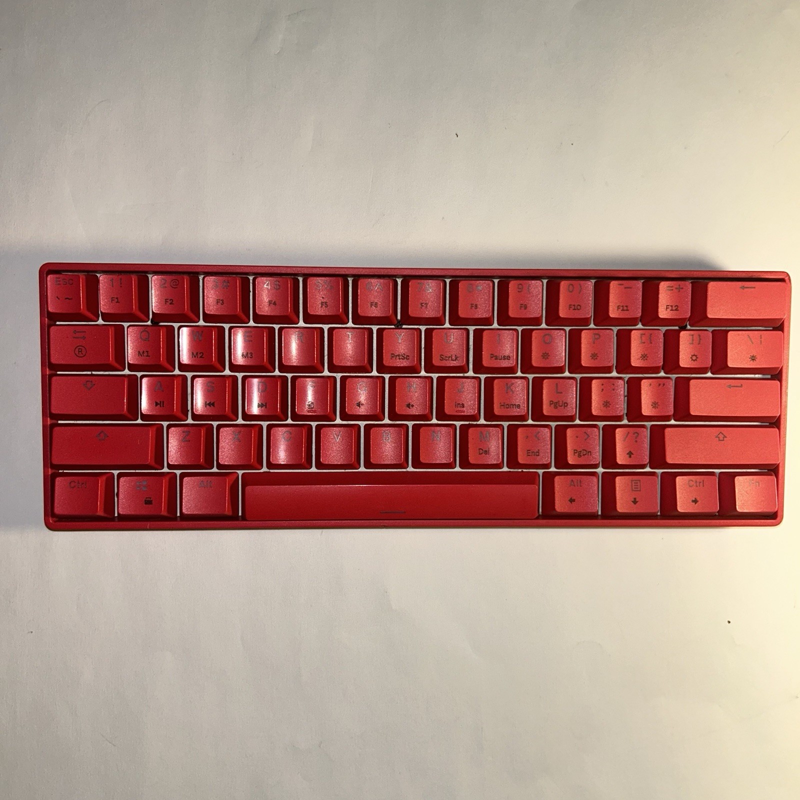 HK GAMING GK61 V2 (RED) 60% Mechanical Gaming Keyboard - TESTED AND WORKS 