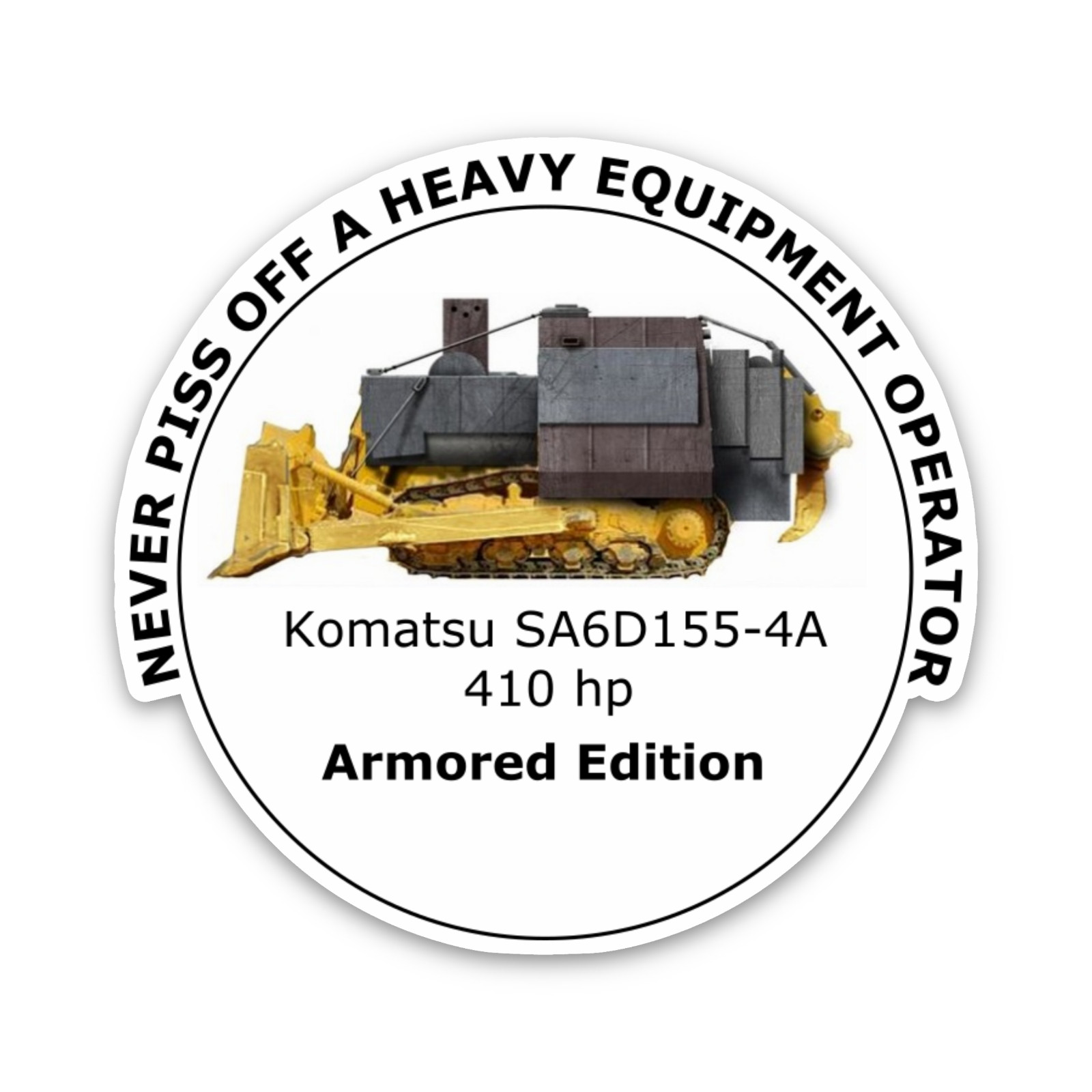 Heavy Equipment Operator Sticker-Killdozer Decal for Laptops & Indoor Use 1.5-6"