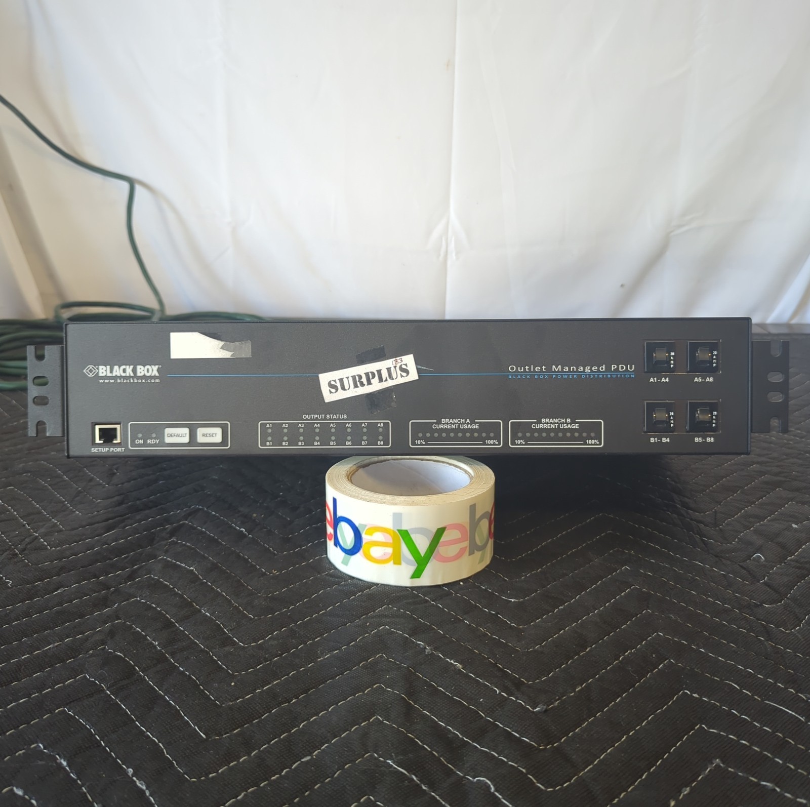 Black Box Managed PDU MPSH16-D20-208+V, 100-240VAC, 16 Outlet, 2U Rack Mount