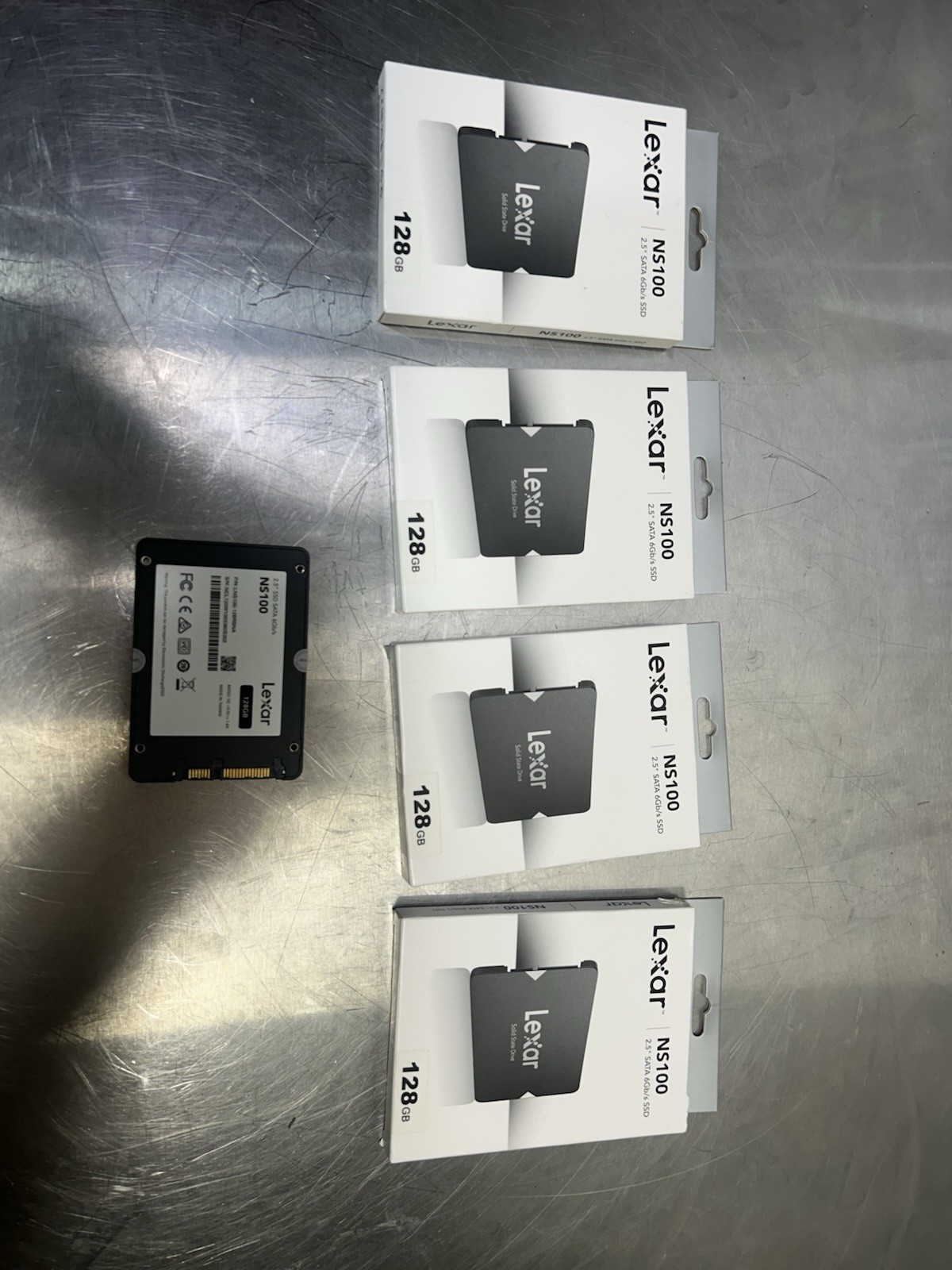 Lot of 5 Lexar 128GB NS100 2.5" SATA 6Gb/s SSD Lexar Solid State Drive