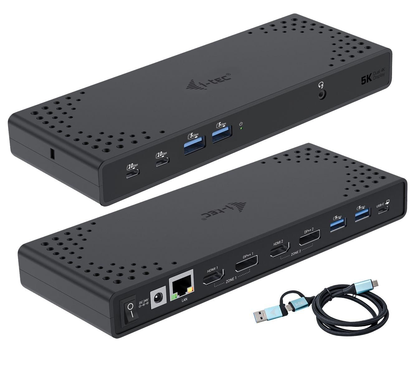 i-tec W128563802 CADUA4KDOCKPDL2 USB 3.0 / USB-C Thunderbolt 3 Dual Display ~E~