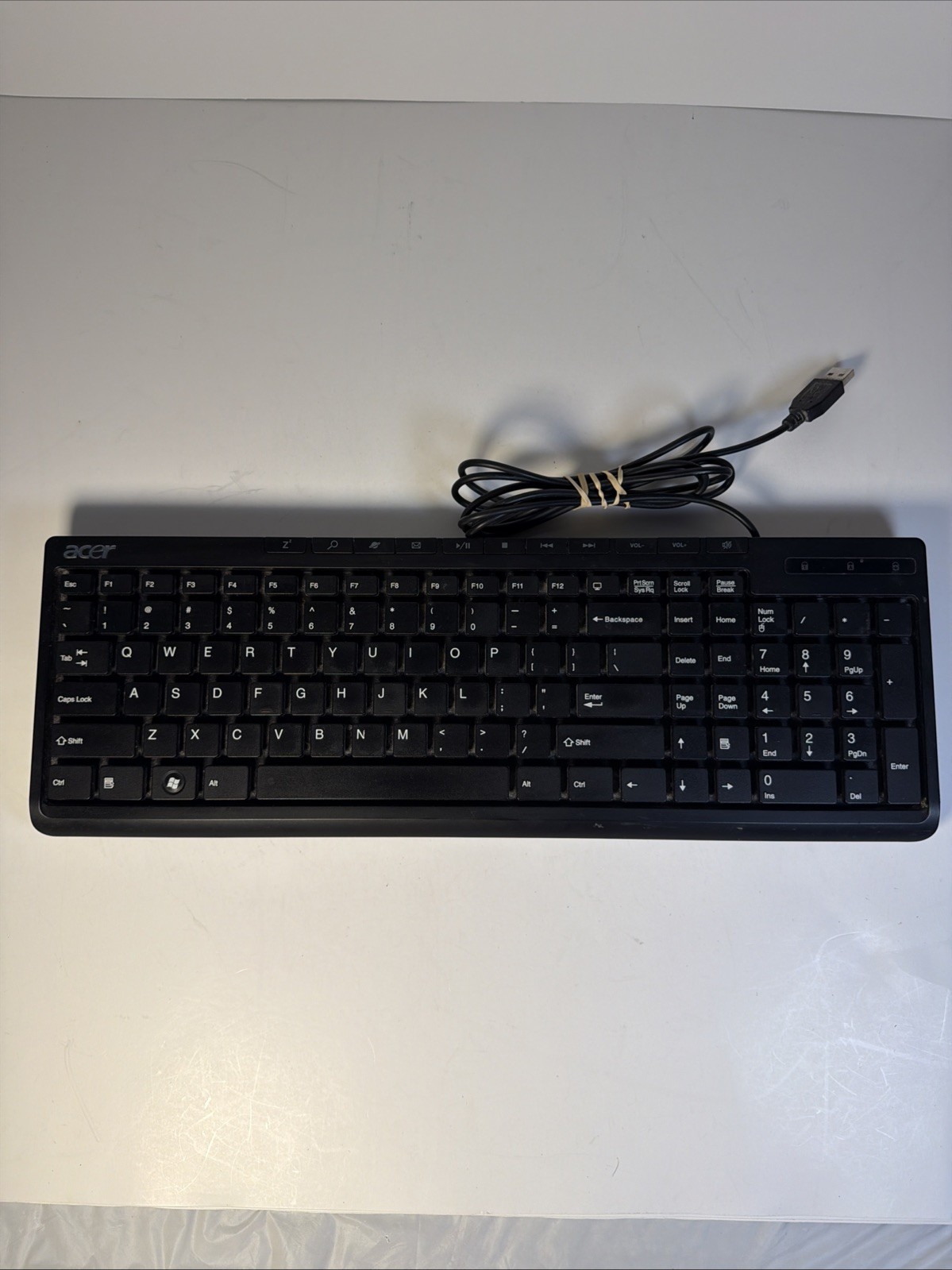 Acer model SK-9621 Wired USB Slim Black Desktop Keyboard