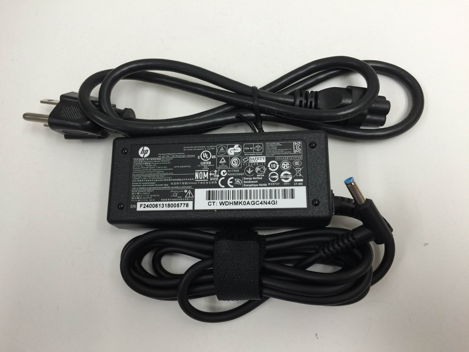 Genuine HP 19.5V 3.33A 65W AC Adapter Charger 710412-001 753559-001 709985-002