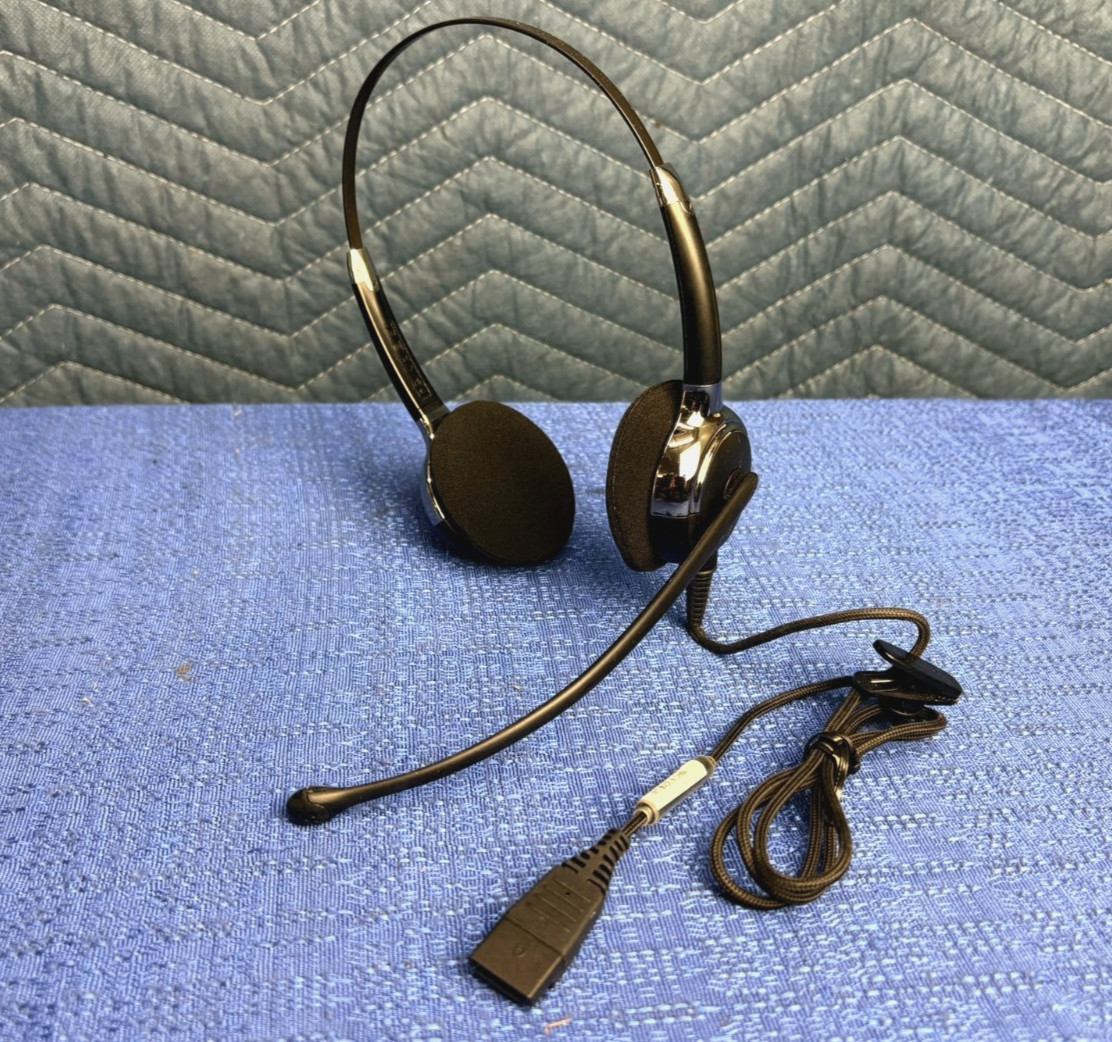 Jabra VXi UC Proset Duo QD Quick-Disconnect Wired Headset - Great Condition