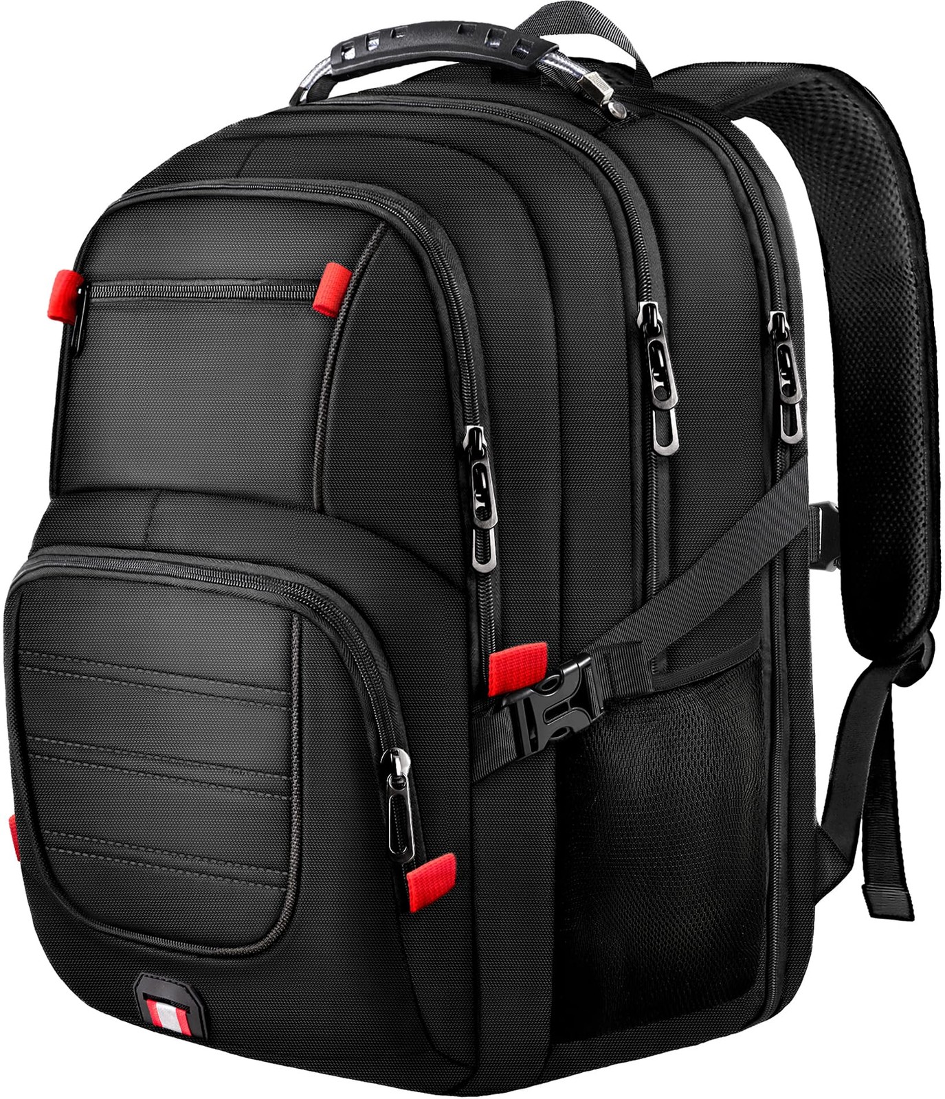 JARWAM Large Travel Laptop Backpack for 17.3 Inch（20.4"x13.3"x10.2"）, Black