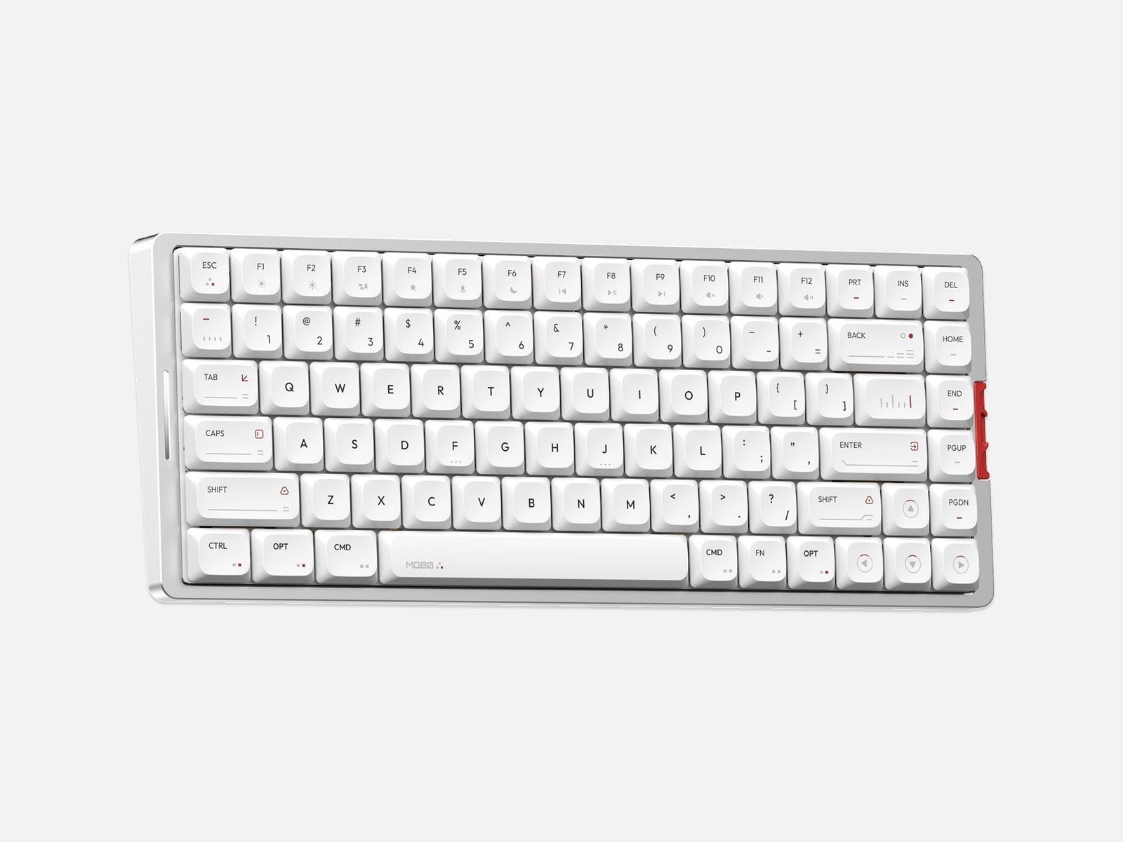iQunix MQ80 Aluminum Low Profile Wireless Mechanical Keyboard Moonlight Silver