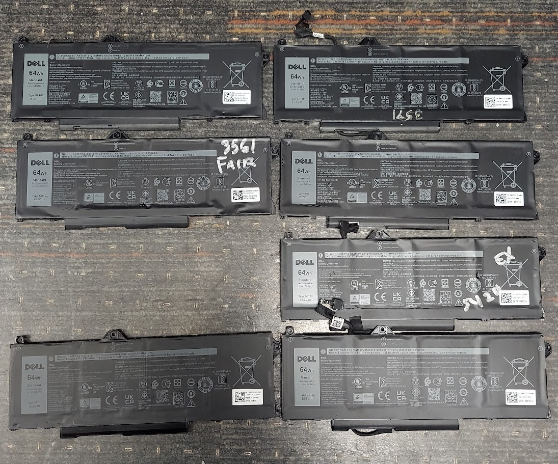 Lot of 7 Dell Batteries Precision 3561, 3571 00P3TJ 0VXD57 0R05P0 FAIR HEALTH