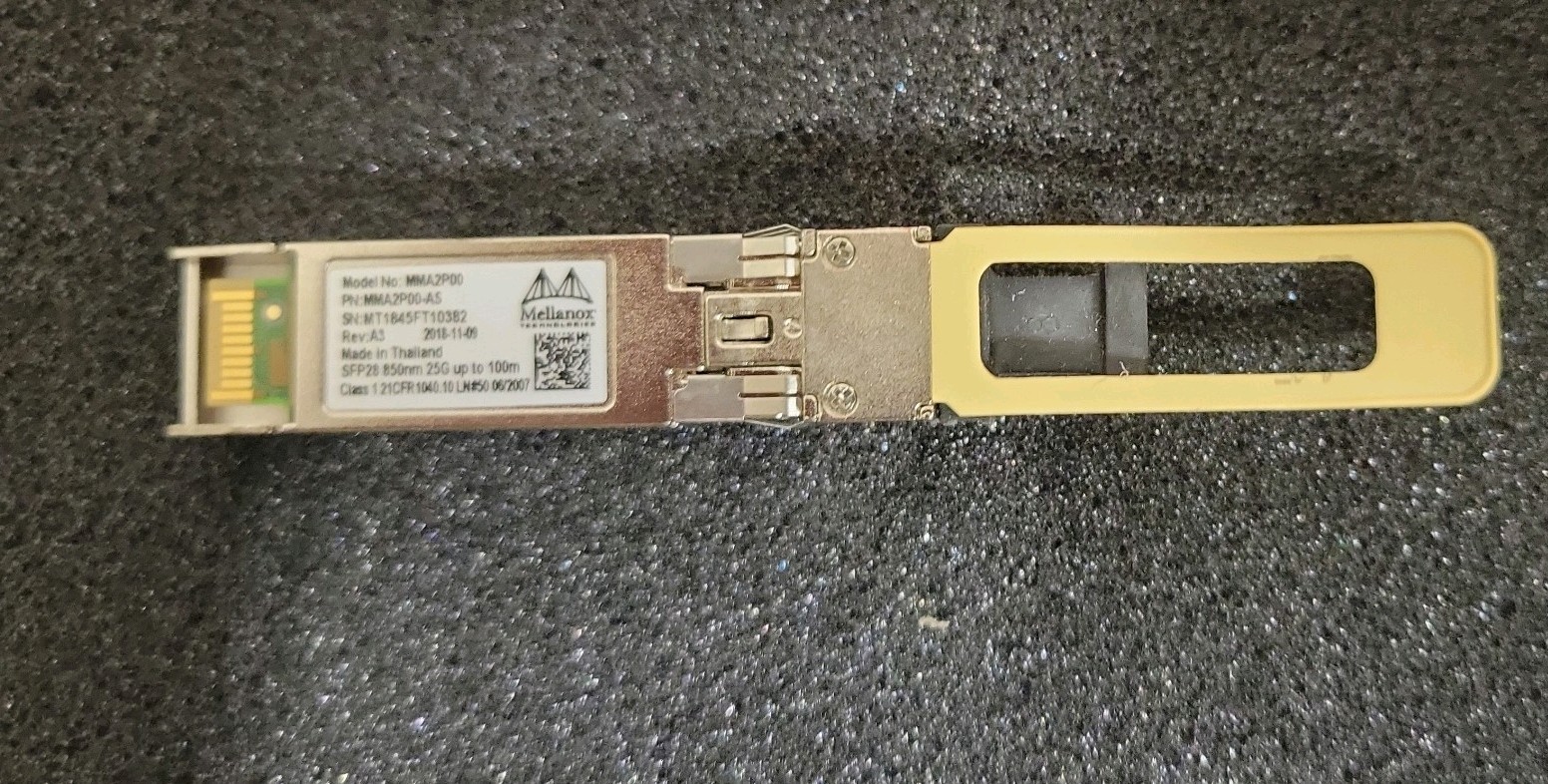 MMA2P00-AS Mellanox 25GbE SFP28 LCLC 850nm SR Transceiver