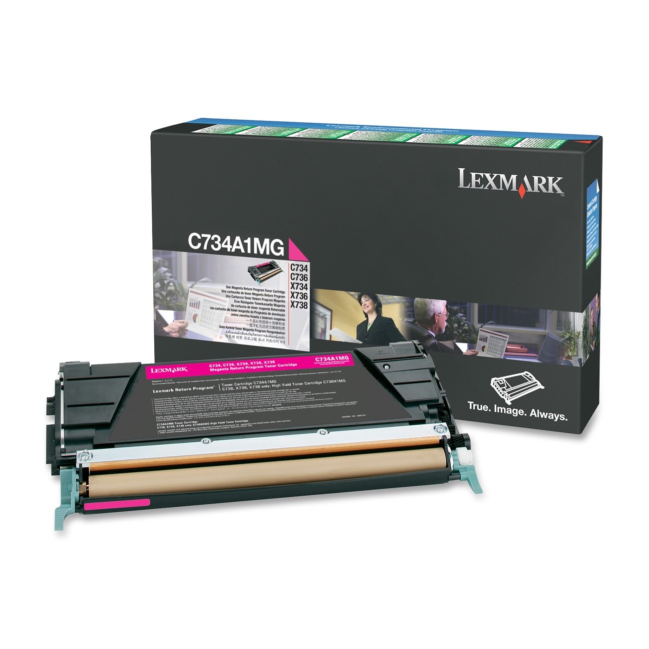 Original Lexmark C734A1MG Magenta Toner. New Sealed Box, We Ship Fast