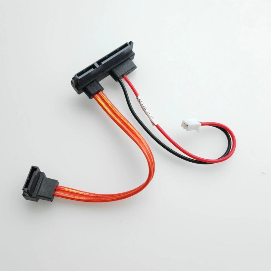 Right Angle 7+15 Pin 22Pin SATA Data 2P Power Cable for Mini PC ITX Mainboard