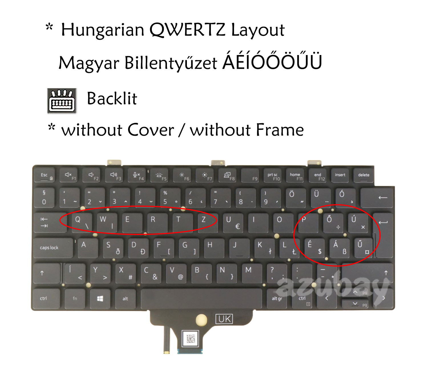 HU Magyar Billentyűzet For DELL Latitude 5320 5330 5340 7320 7330 3340 05YPV6