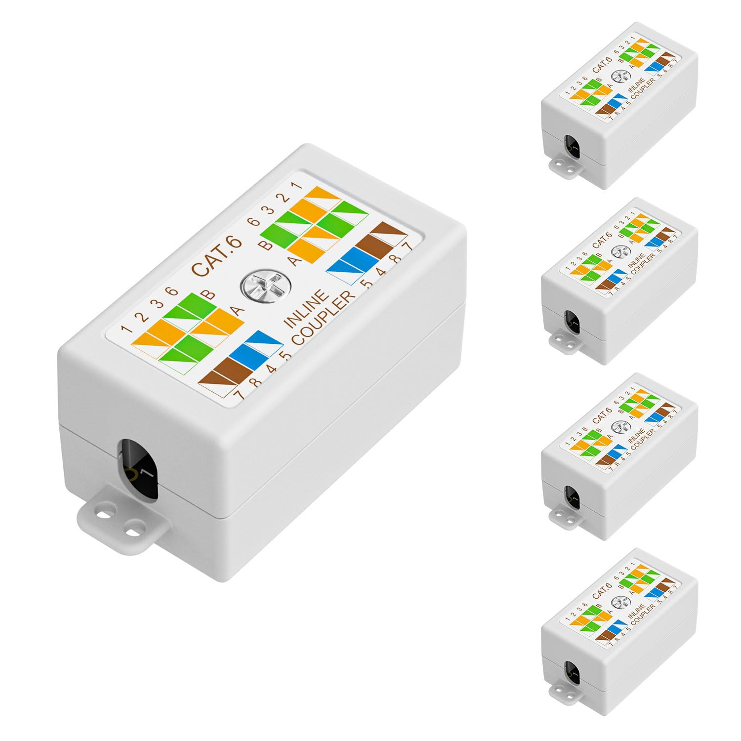 Cat 6 Junction Box 5 Pack Cat5E Splice Connector Unshielded Punch down Type