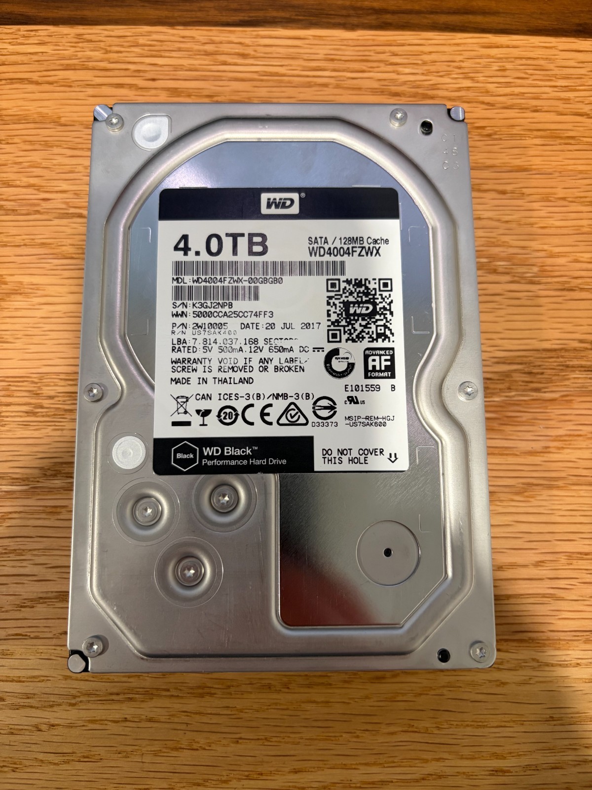 WD Black 4 TB Performance Hard Drive - Model WD4004FZWX