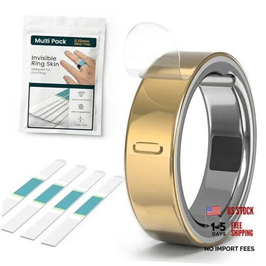  Ultra-Thin Clear Protector Film for Oura Ring Gen 4/4 M Size 9/10/11