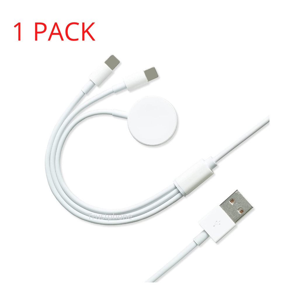3 in 1 USB Magnetic Charging Cable Lot For Apple iPhone Watch Series 3 4 Charger