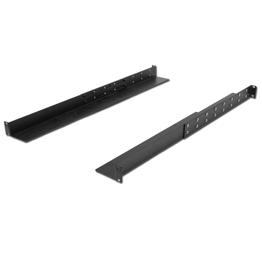 1U Adjustable Server Shelf Rails 19" 4-Post Rack Mount Heavy Duty 16.14in Depth