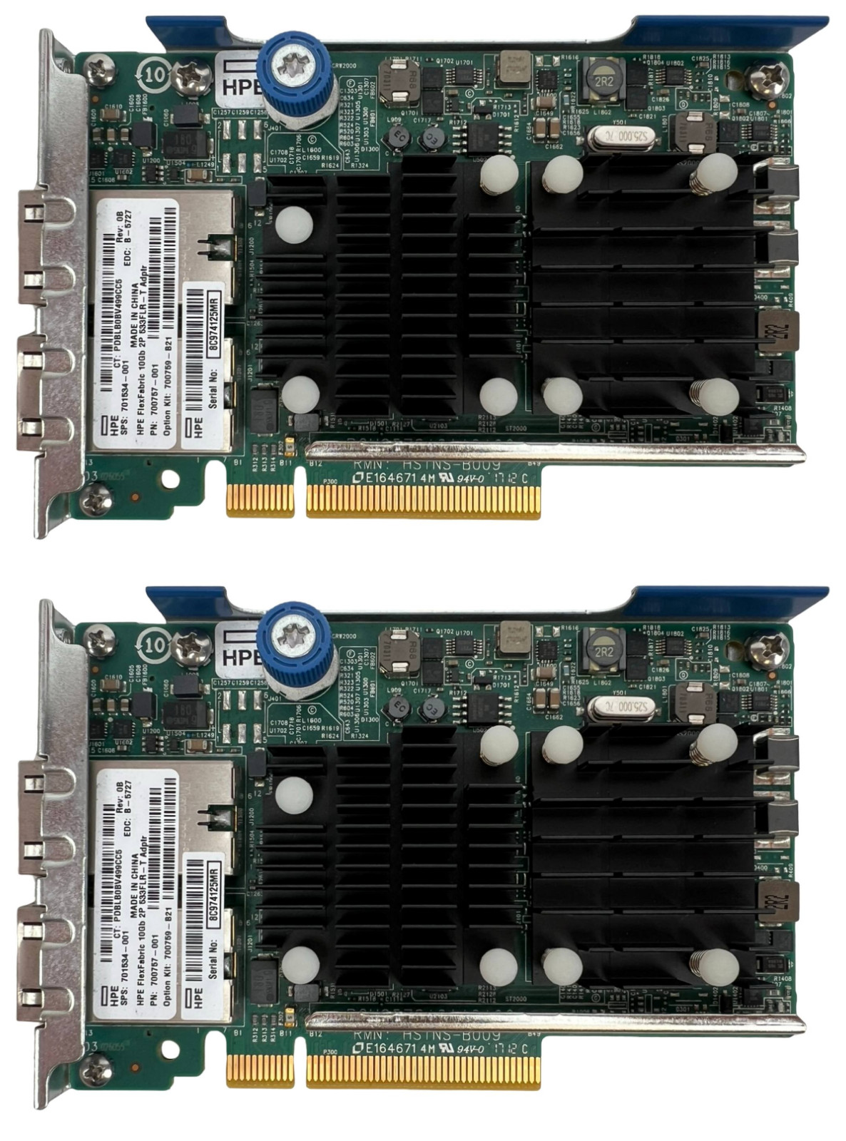 2x - HP 533FLR-T FlexFabric 10GB Dual Port Network Adapter 700757-001 701534-001