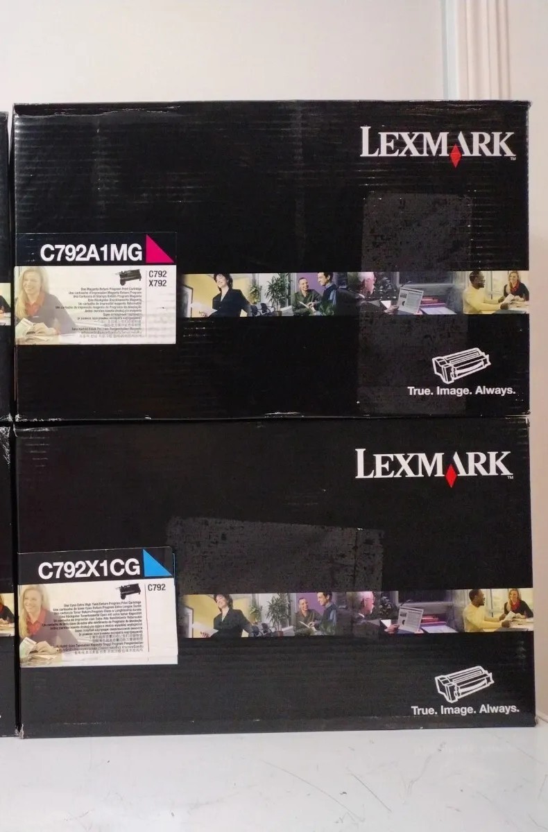 2pk Lexmark Cyan C792A1CG + Magenta C792A1MG Extra Yield Toner C792  X792 Sealed