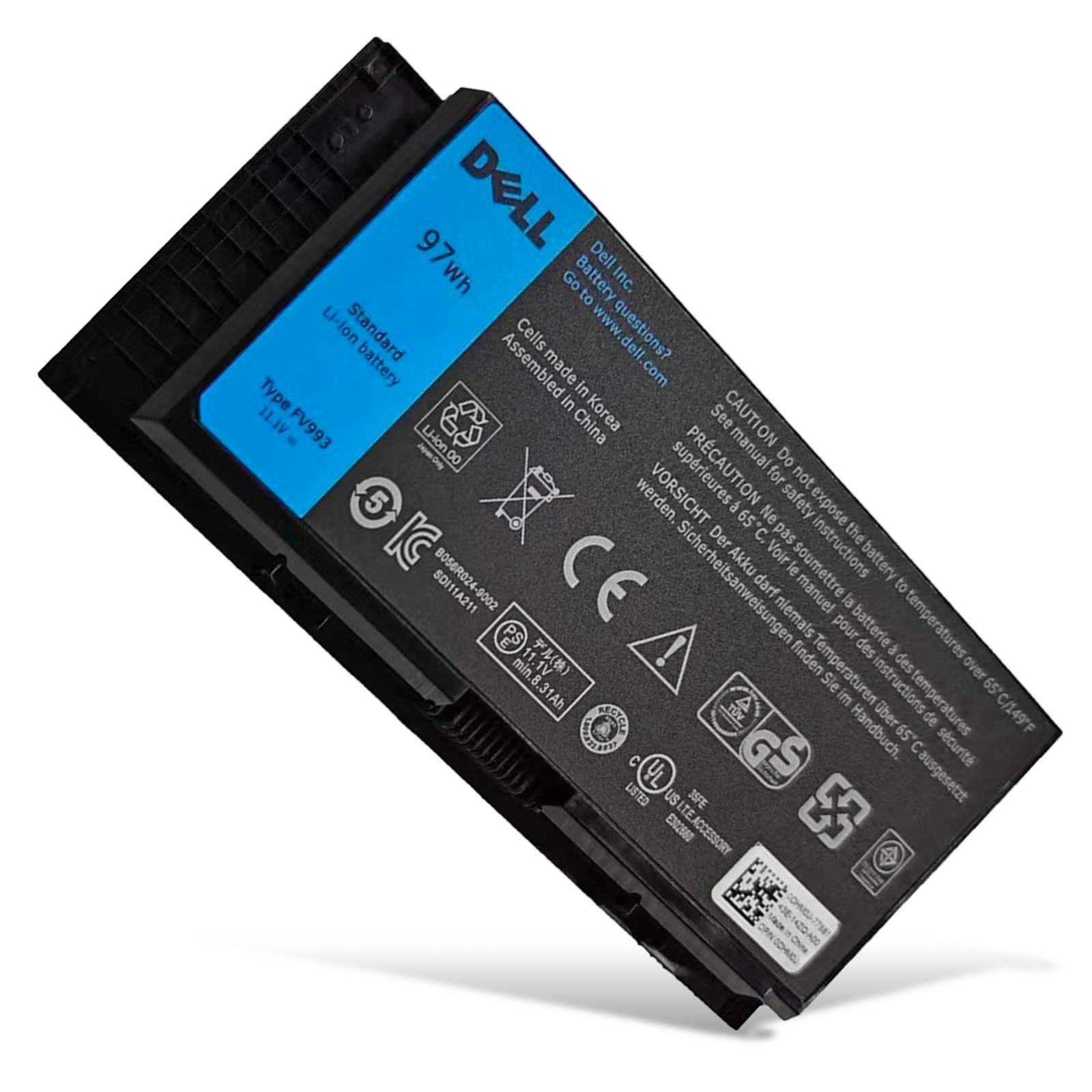 OEM Genuine FV993 M6600 Battery for Dell Precision M4800 M4600 M6800 FJJ4W 97wh