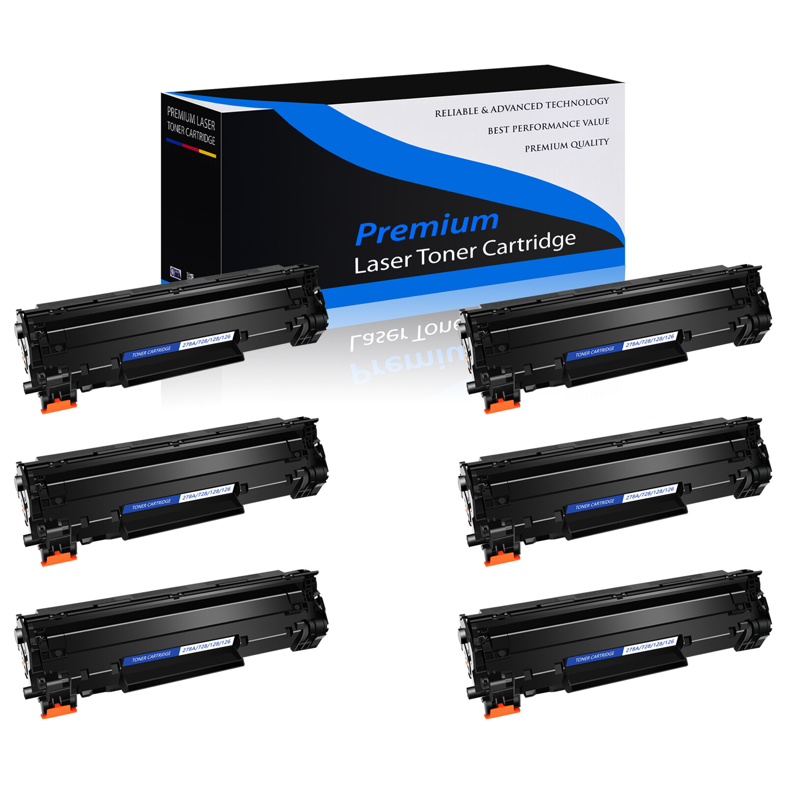 6PK CRG128 128 Toner for Canon 128 ImageClass D530 MF4770n MF4880dw MF4890dw