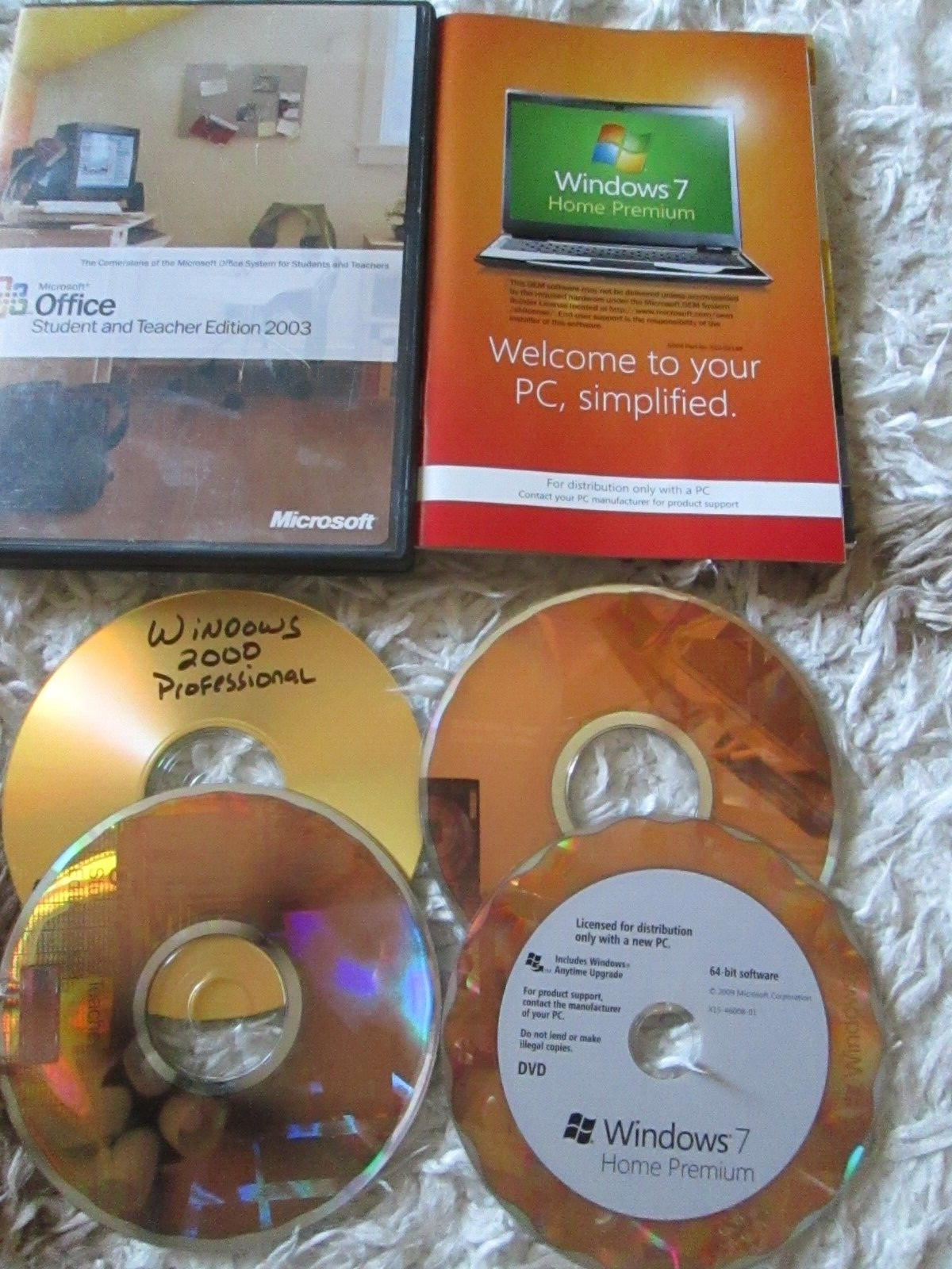 Microsoft Office Student & Teacher Edition 2003 PC Computer Software + Windows 7