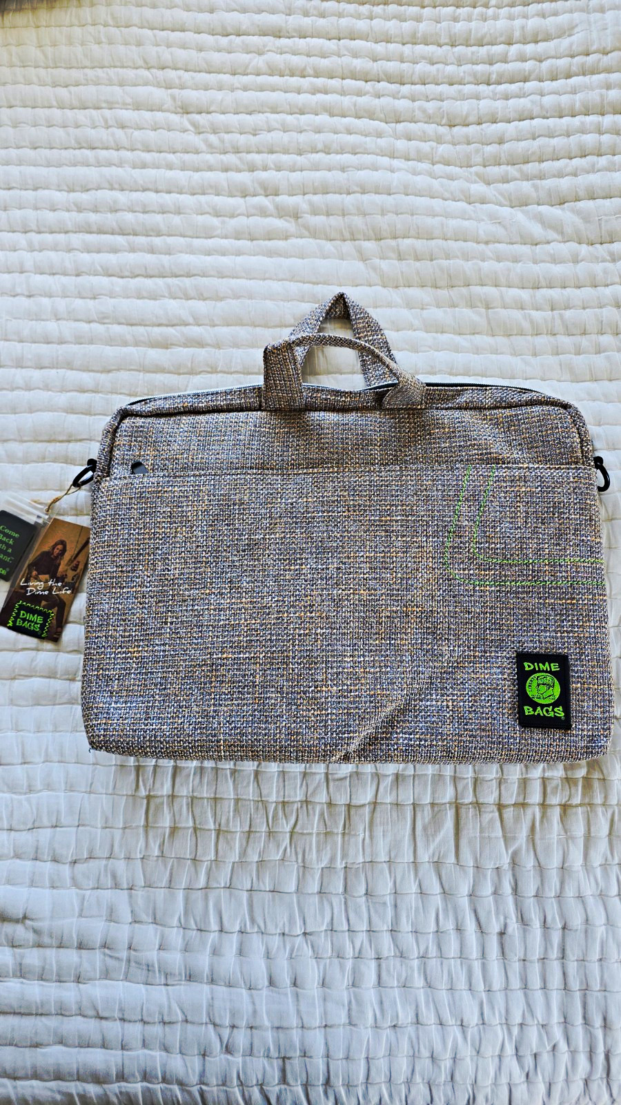 Dime Bags Side Hustler 17in Shoulder/Messenger Laptop Bag Padded Gray Hempster