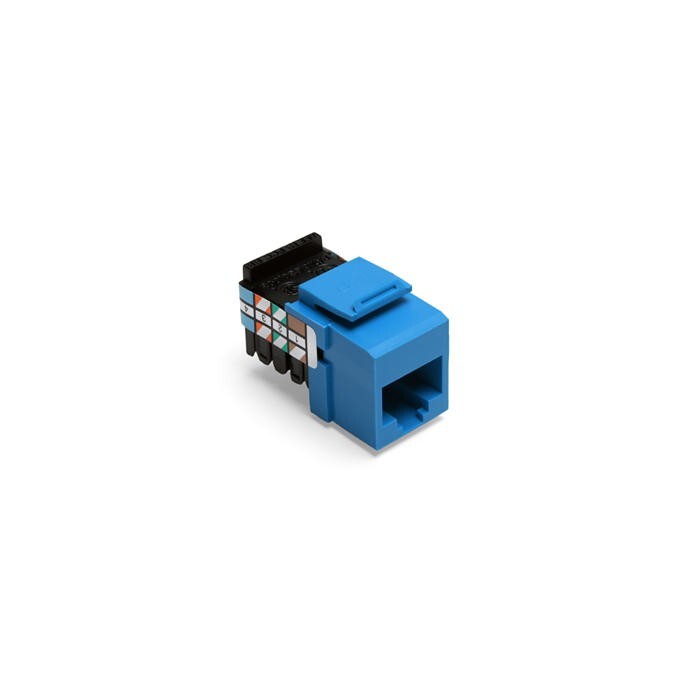 Leviton 41108-RL8 Voice Grade Quickport Snap-in Connector Jack 8P8C Blue
