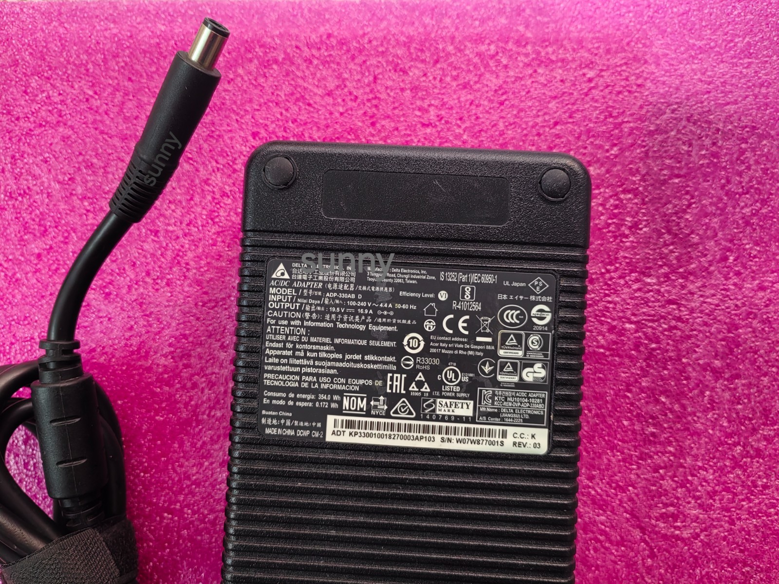 OEM 330W Delta 19.5V16.9A ADP-330AB D For Acer Predator Helios 500 PH517-61-R0GX