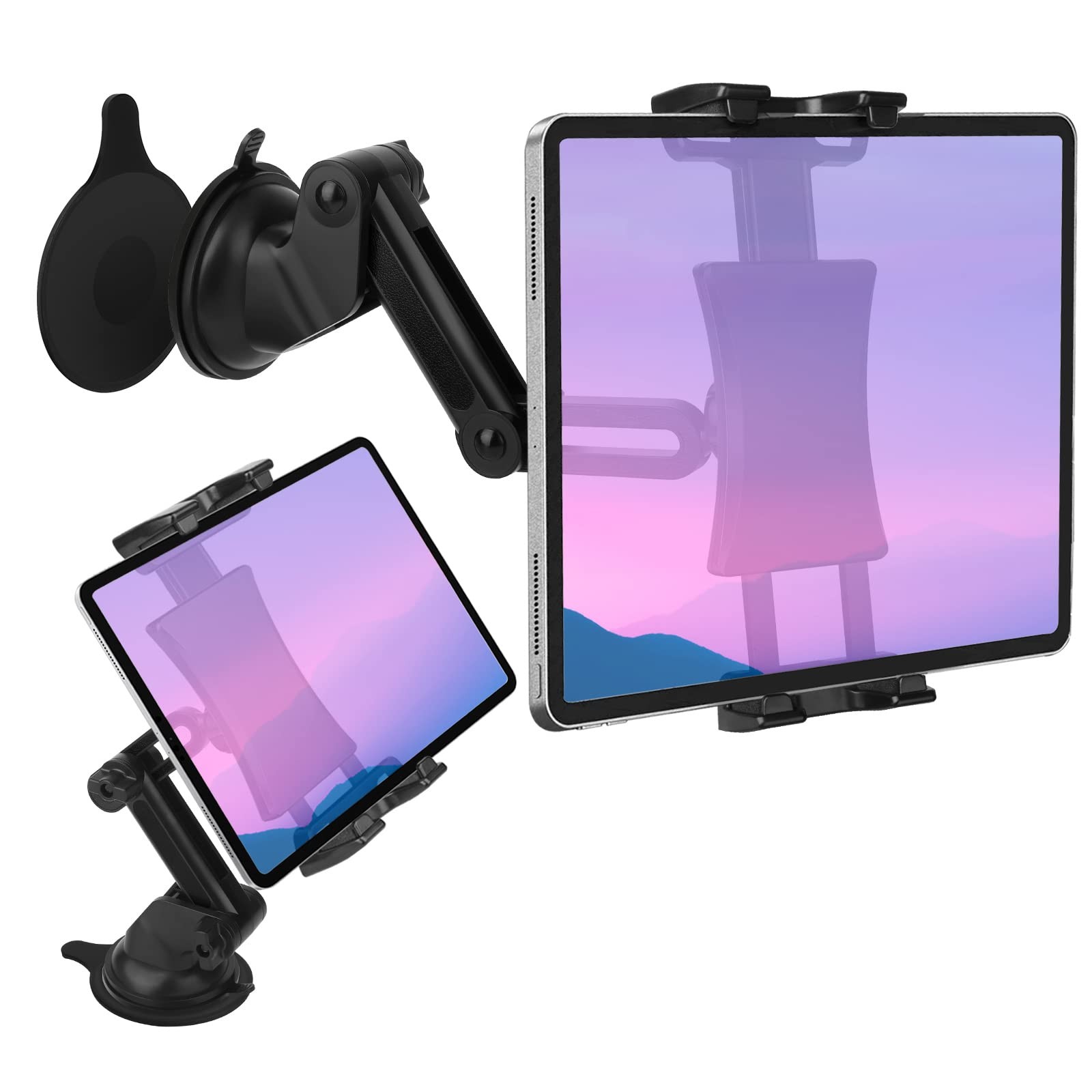 Car Dashboard & Windshield Mount, Universal 360° Adjustable Window Dash Sucti...