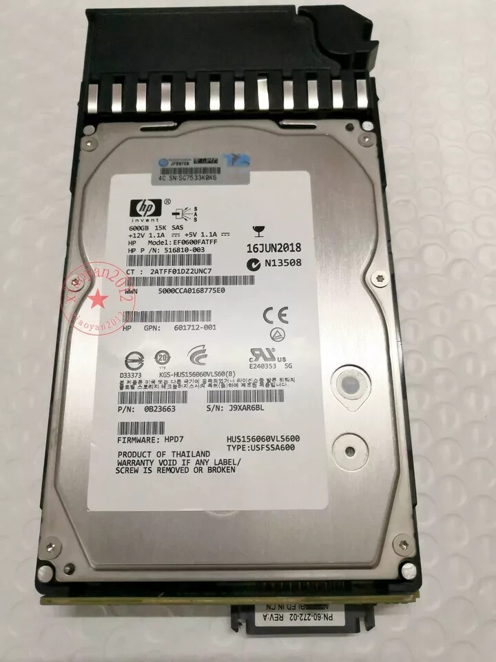 FIT FOR SeagateAP860A P2000/ MSA2 600GB 6G DP 15K SAS 3.5" LFF HDD 601777-001