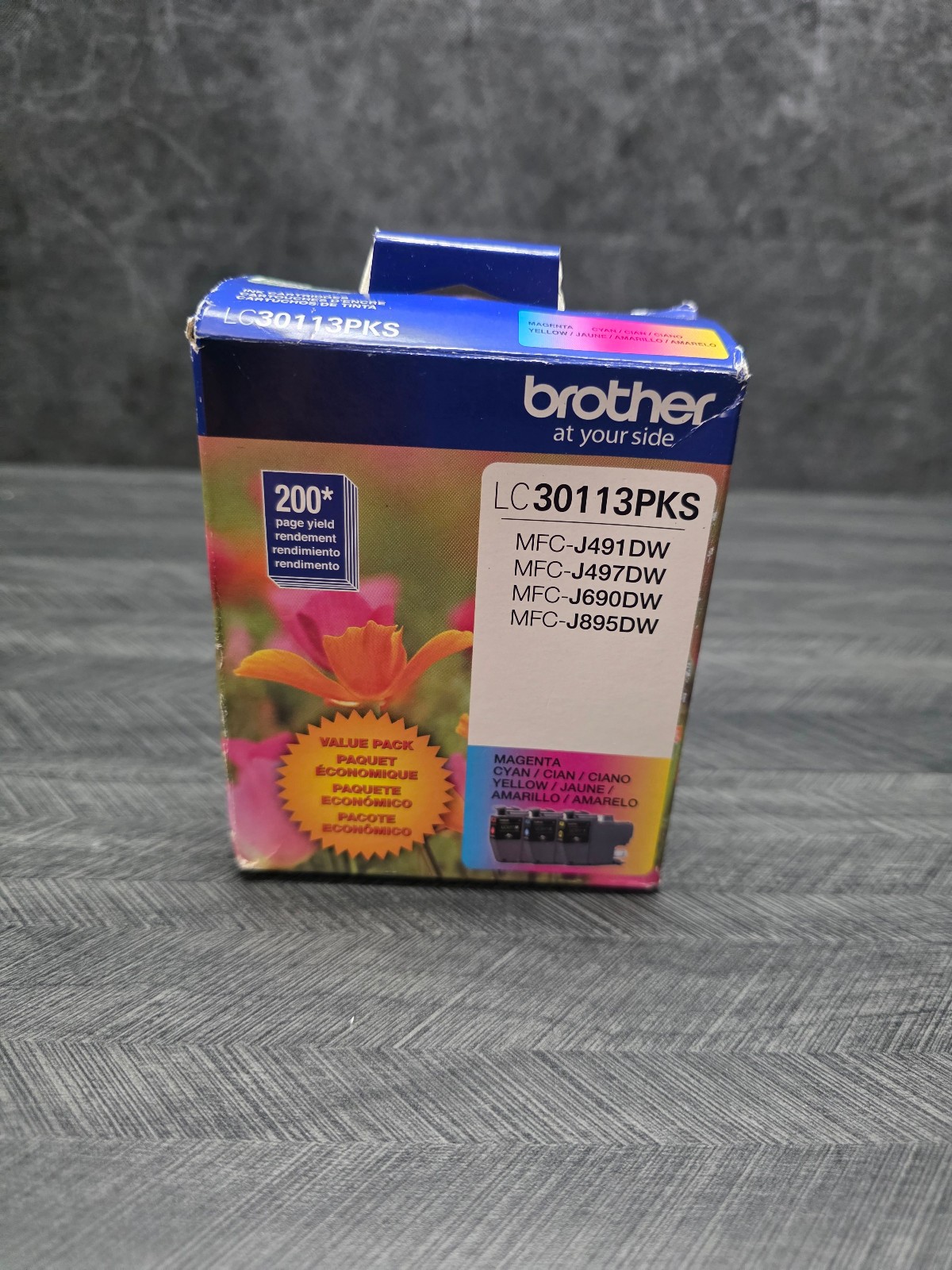 Brother LC3011 13PKS Ink, 200 Page-Yield, Cyan/Magenta/Yellow Dated 08/2027