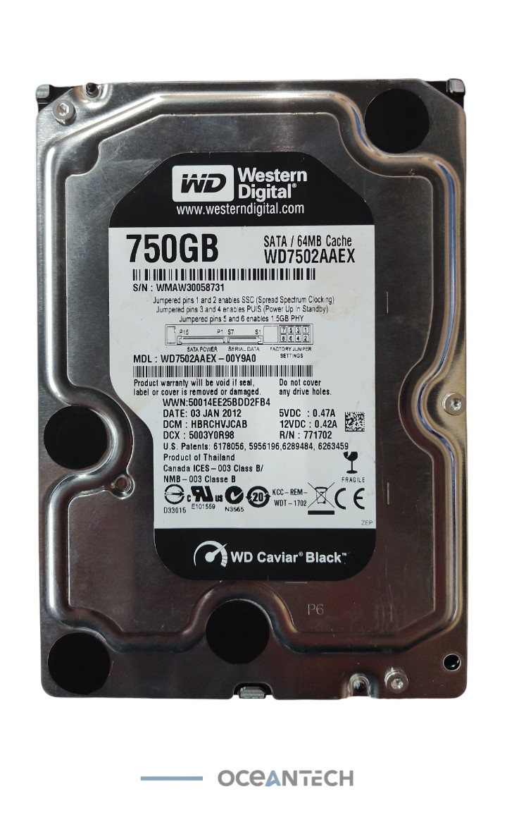 Western Digital 750GB WD7502AAEX 64MB SATA III 7200U 3.5"