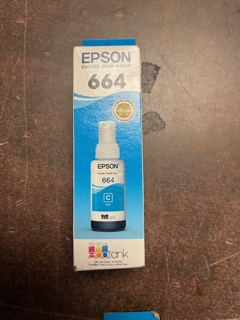 GENUINE Epson 664 Ink Bottle Cyan Brand New Exp 2021-2023