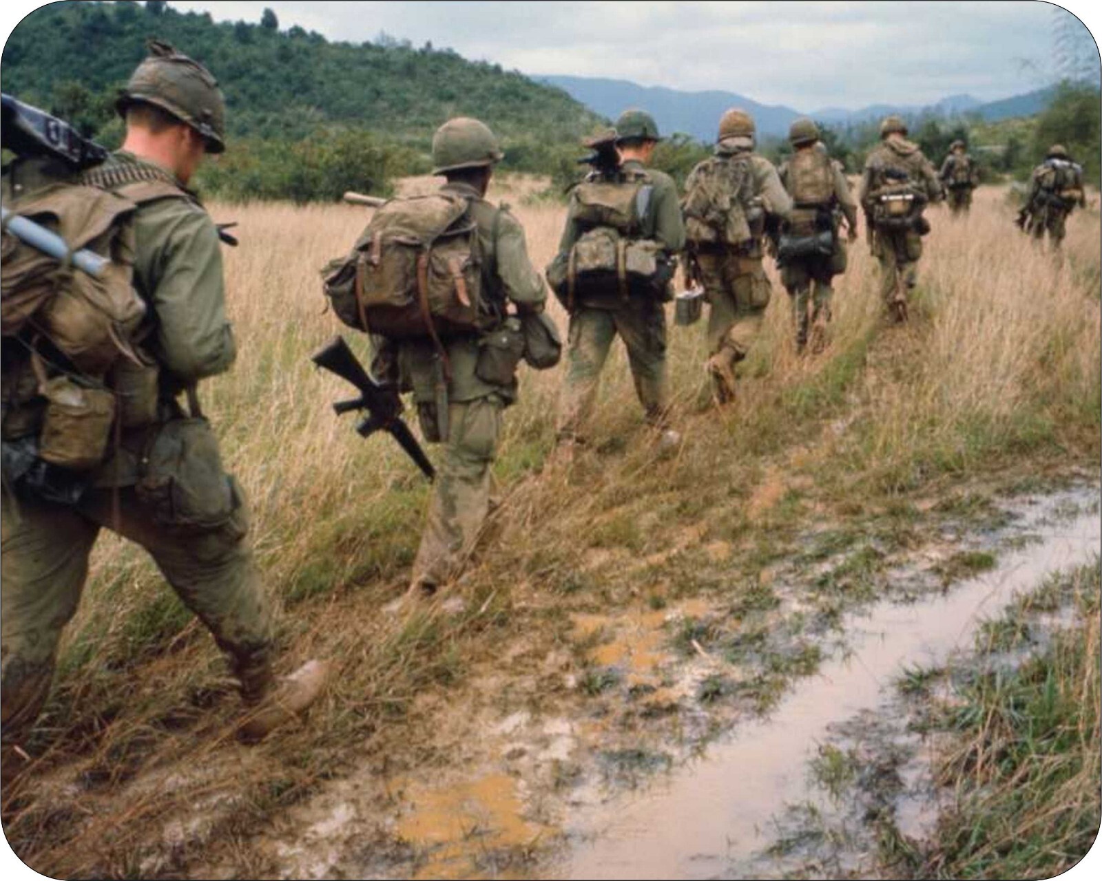 Vietnam War Rare Photo  Hughys Brave and patriotic Men Mousepad  Mouse Pad