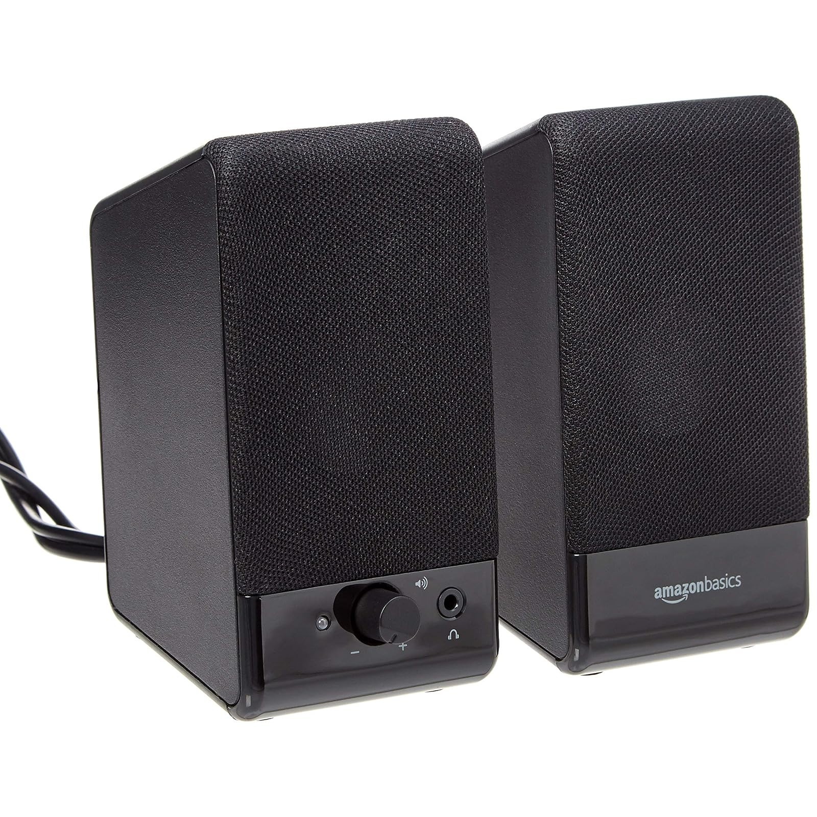 Amazon Basics Computer Speakers for Desktop Laptop PC, AC Powered, Black