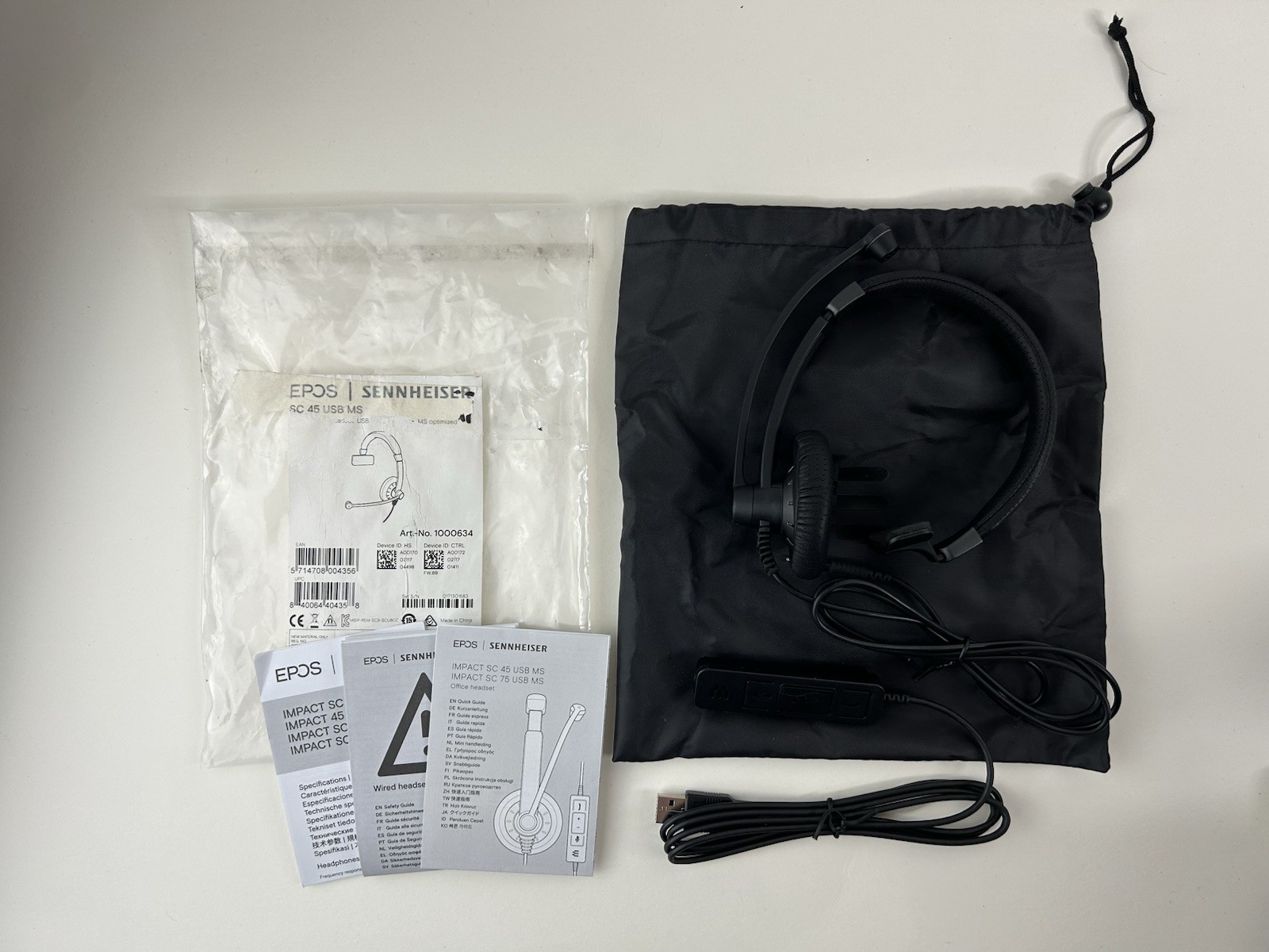 SENNHEISER Epos SC 45 USB MS (1000634) Single-Sided Business Headset Open Box