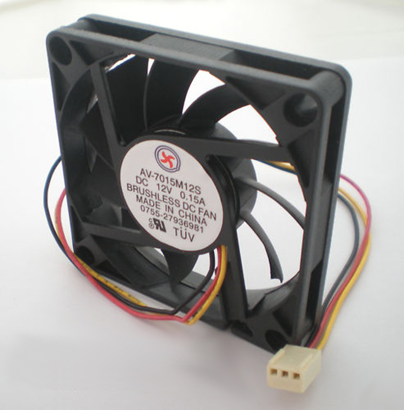 10pcs Brushless DC Cooling Fan 5V 70mmx70mmx15mm 70mm 7015 11 blades 3pin/3wire