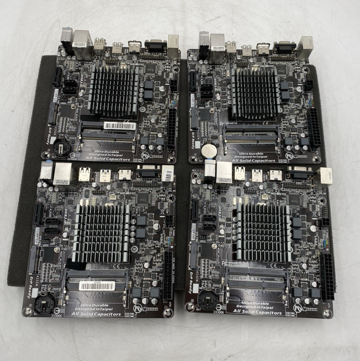 LOT OF 4 Gigabyte GA-J1800N-D2H Intel Celeron 2.41GHz J1800 MINI-ITX Motherboard