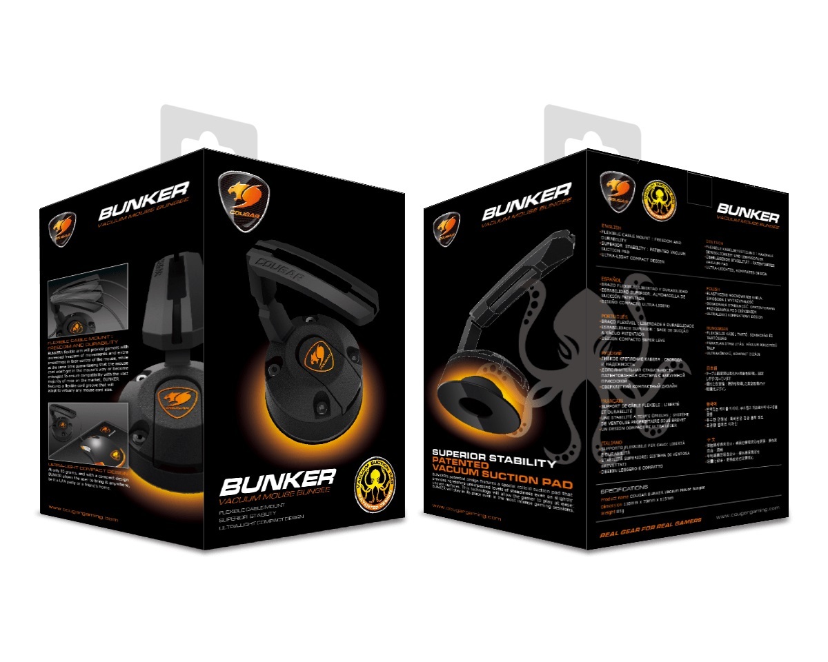 COUGAR BUNKER mouse bungee suction cup Drag-Free Cord Control CGR-XXNB-MB1-[F33]