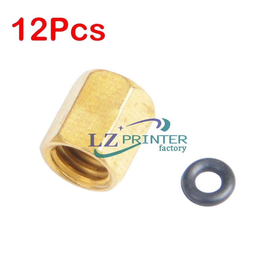12X Copper Screw with O-ring for Epson DX4 DX5 Big Damper Ink Piping 2.6*3.6mm