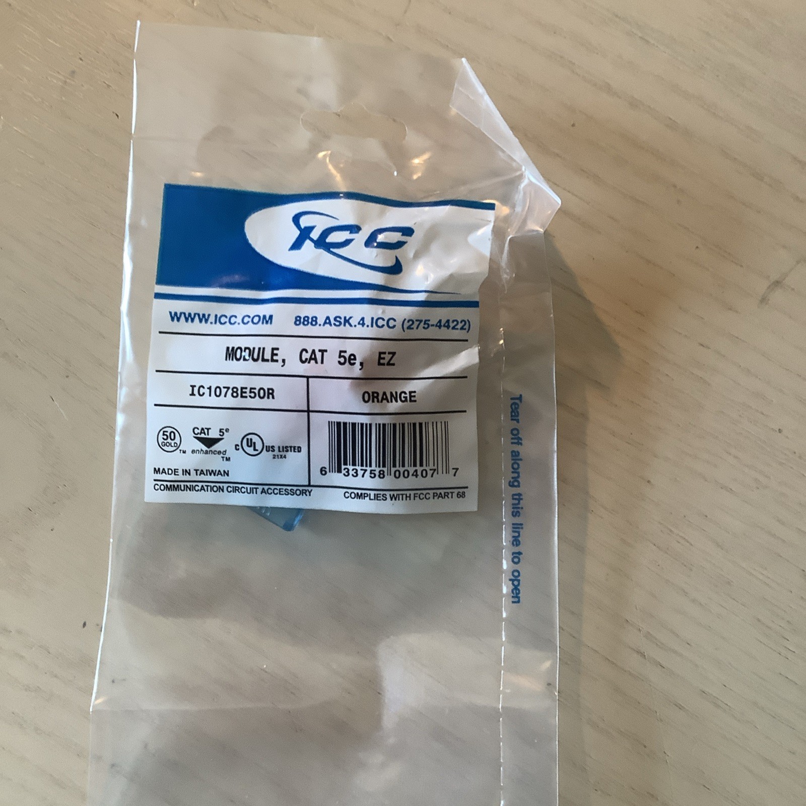 ICC Module, CAT 5e, EZ IC1078E50R, 10 pack, NEW