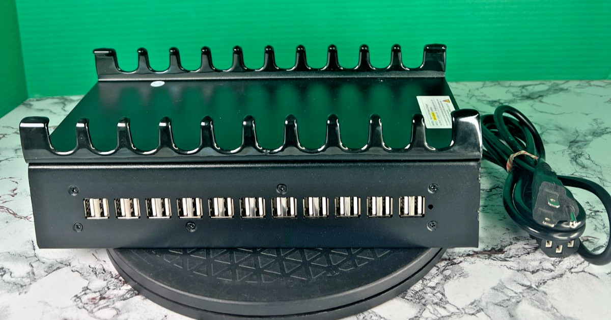 22-Port Multi-USB Smart Charging Station Dock 5V 1A–2A Device Organizer