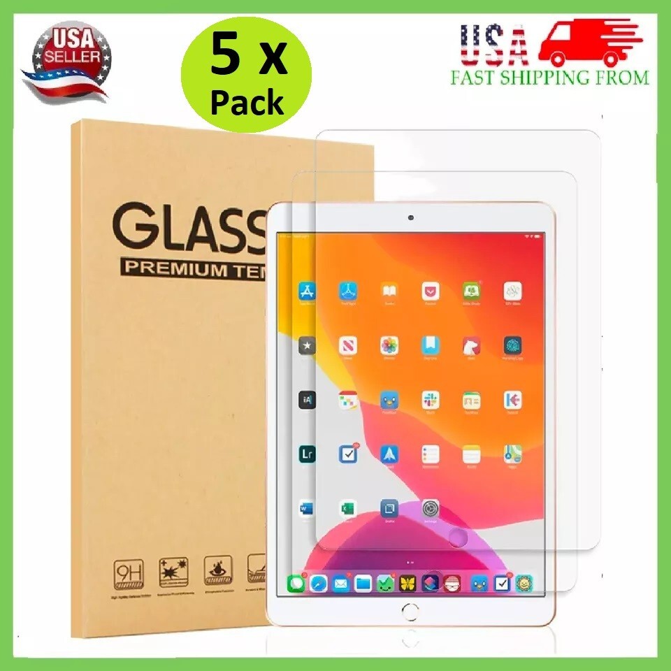 [5-Packs] HD Tempered GLASS Screen Protector for Apple iPad 5th & 6th Generation