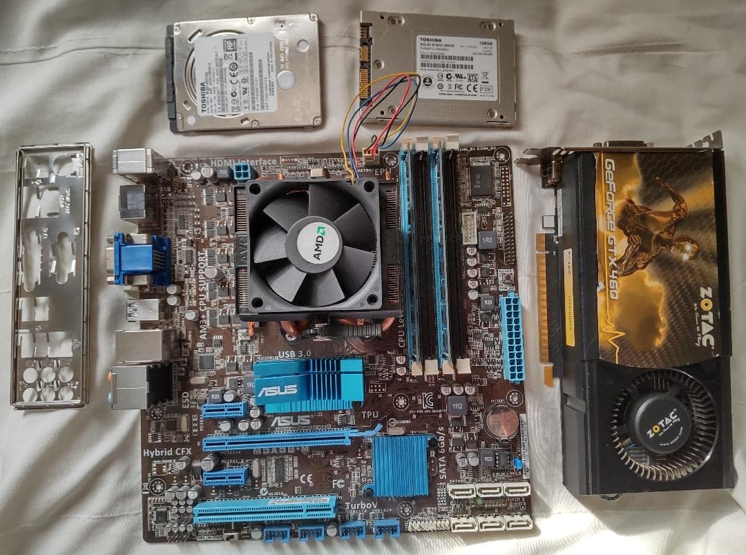 ASUS M5A88-M Parts Set with AMD FX-8120 RAM SSD HDD GPU