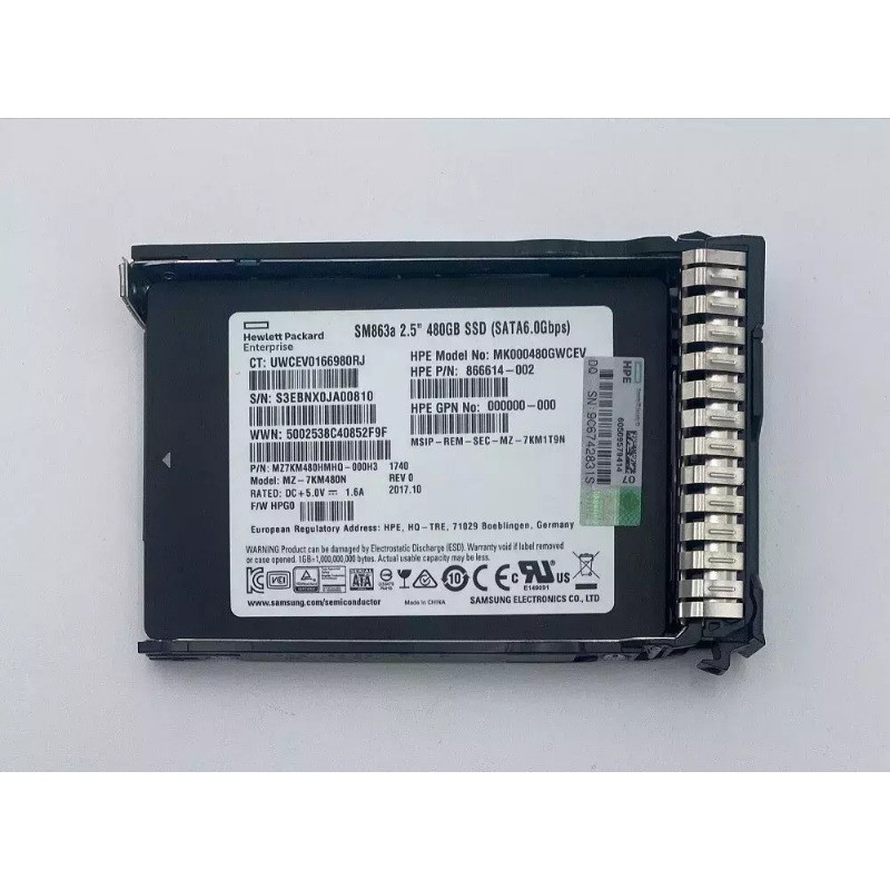 P18422-B21 P18482-001 for HPE 480GB SATA 6G 2.5" SFF SSD Gen10 Solid State Drive