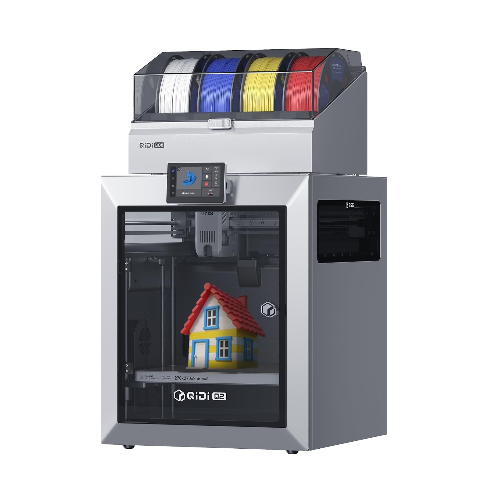 QIDI Q2 Combo 3D Printer, Enclosed FDM with 65℃ Heated Chamber, Ultra Air Fil...