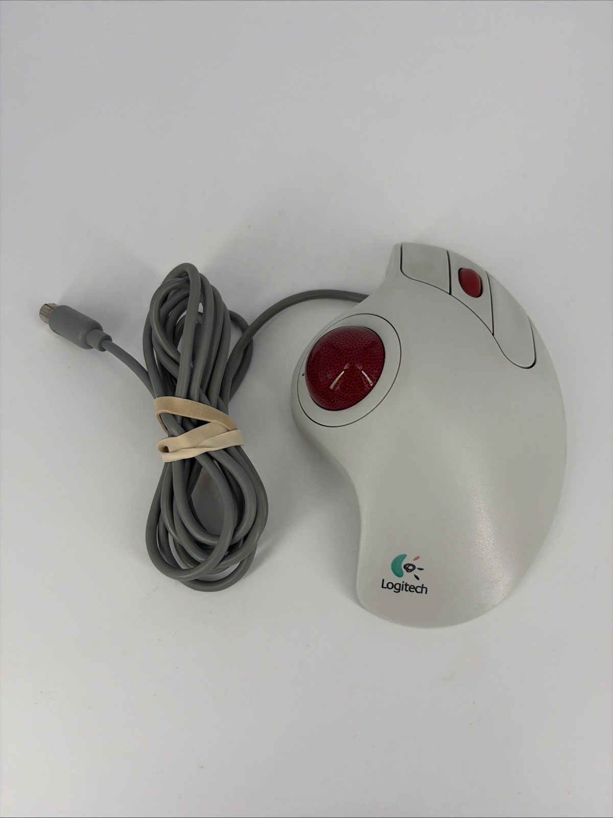 Vintage Logitech Trackman Marble + Plus Wheel Mouse T-CL13 Trackball USB