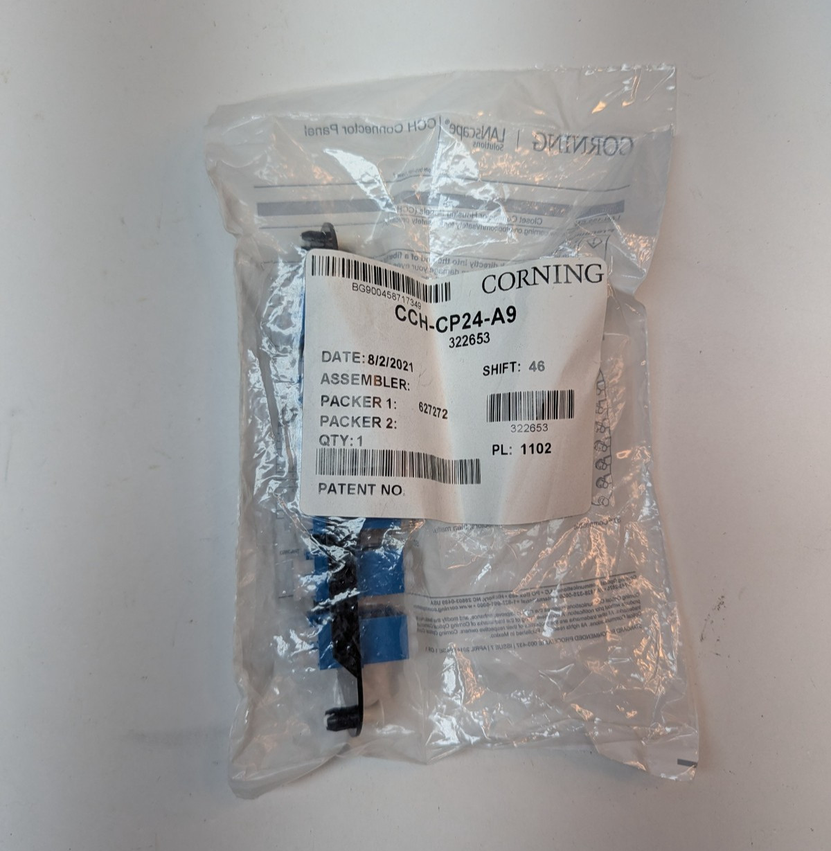 Corning 6-Port CCH Closet Connector Housing Panel CCH-CP24-A9 NIP